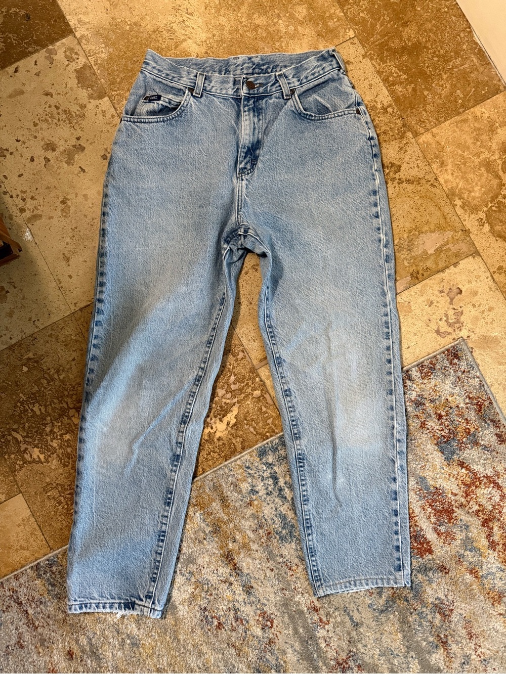 Vintage Lee Light Wash High-Rise Mom Jeans